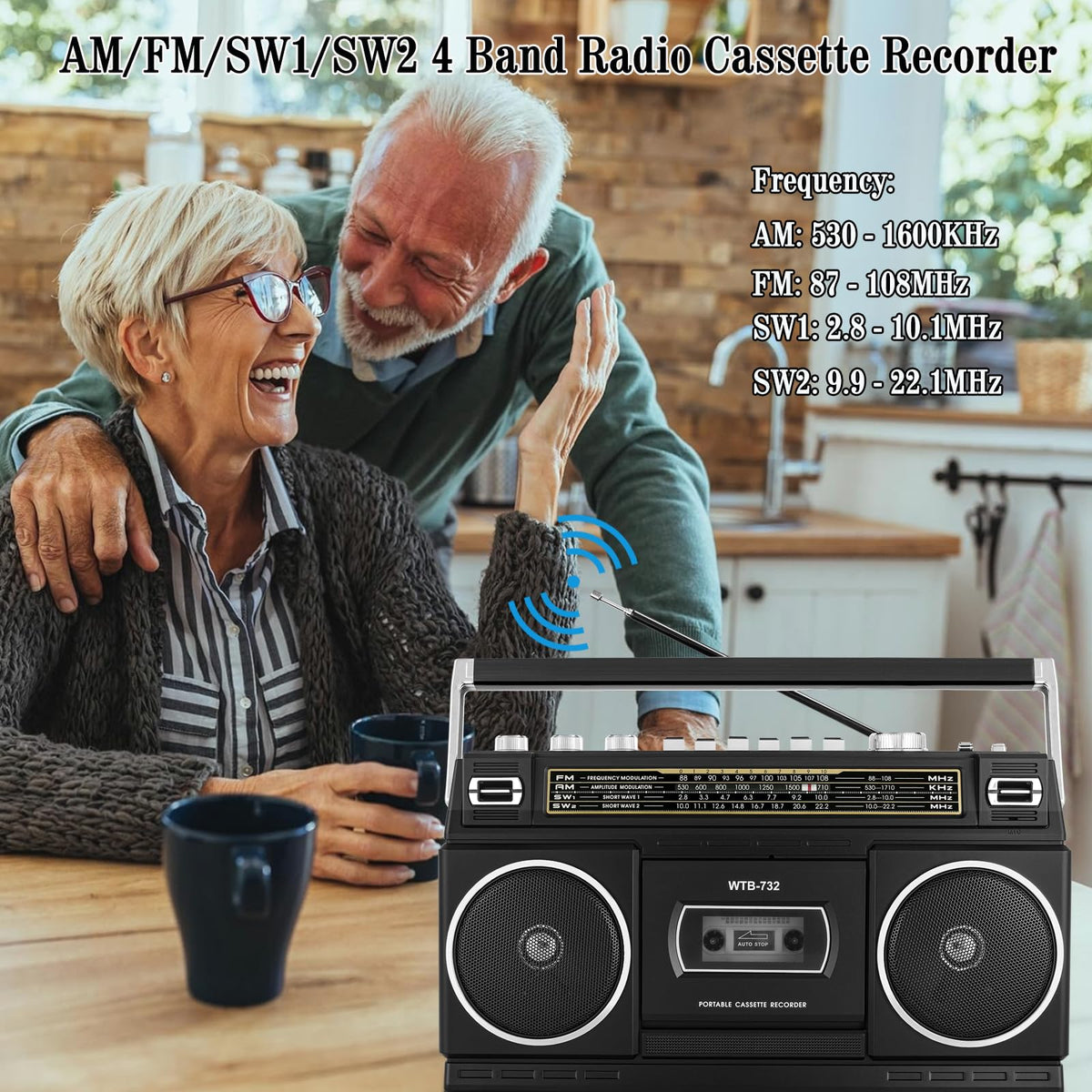 WISCENT cassette deck detail illustrating tape playback and recording capability