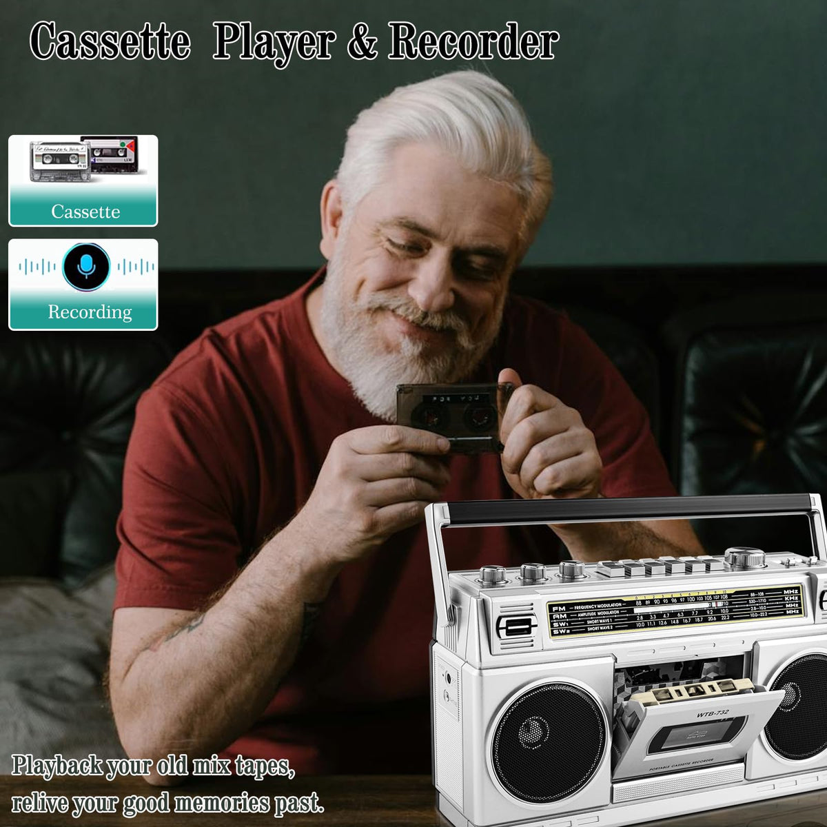 WISCENT boombox at an outdoor picnic showing portable sound and easy transport