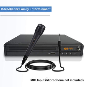 Wiscent compact DVD player mini size complements living room setups.