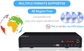 Wiscent compact DVD player remote control and mic port for karaoke.