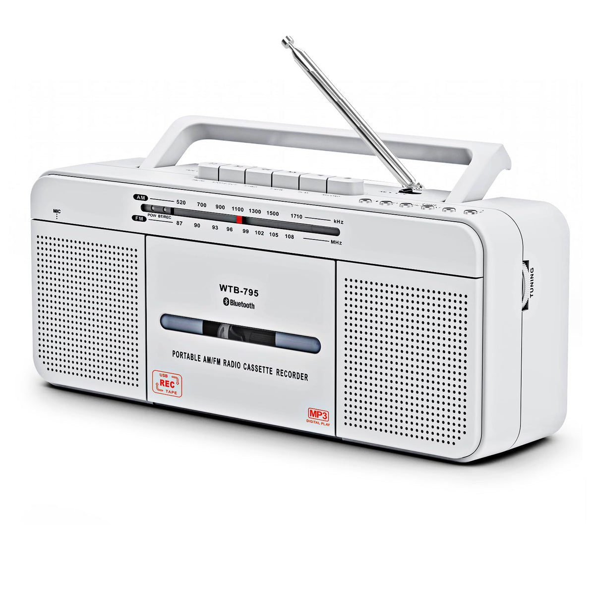 WISCENT front view showing cassette deck and controls for easy operation