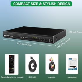Wiscent package contents including remote, cables, and user manual