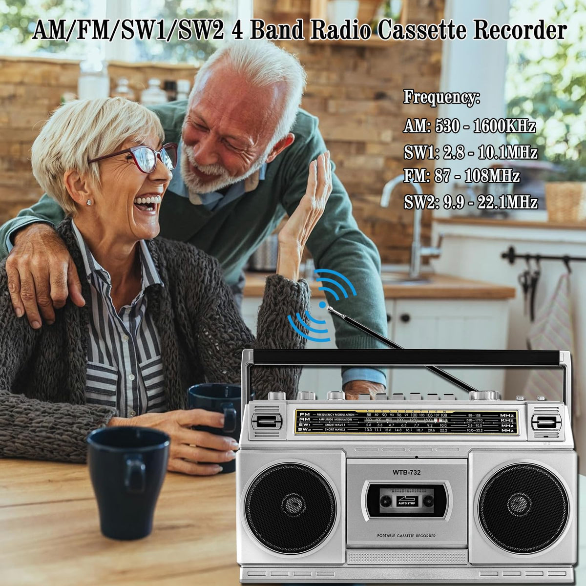 WISCENT speaker with treble and bass knobs detail for personalized tone control benefit