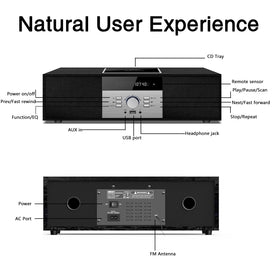 WISCENT USB port and AUX-in simplify playing MP3s from drives or phones.