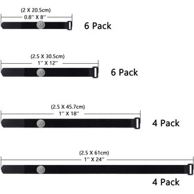 Wisdompro 12-inch cable ties manage longer cables in AV setups.