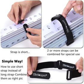 Wisdompro 24-inch cable ties secure bulk cords under tables.