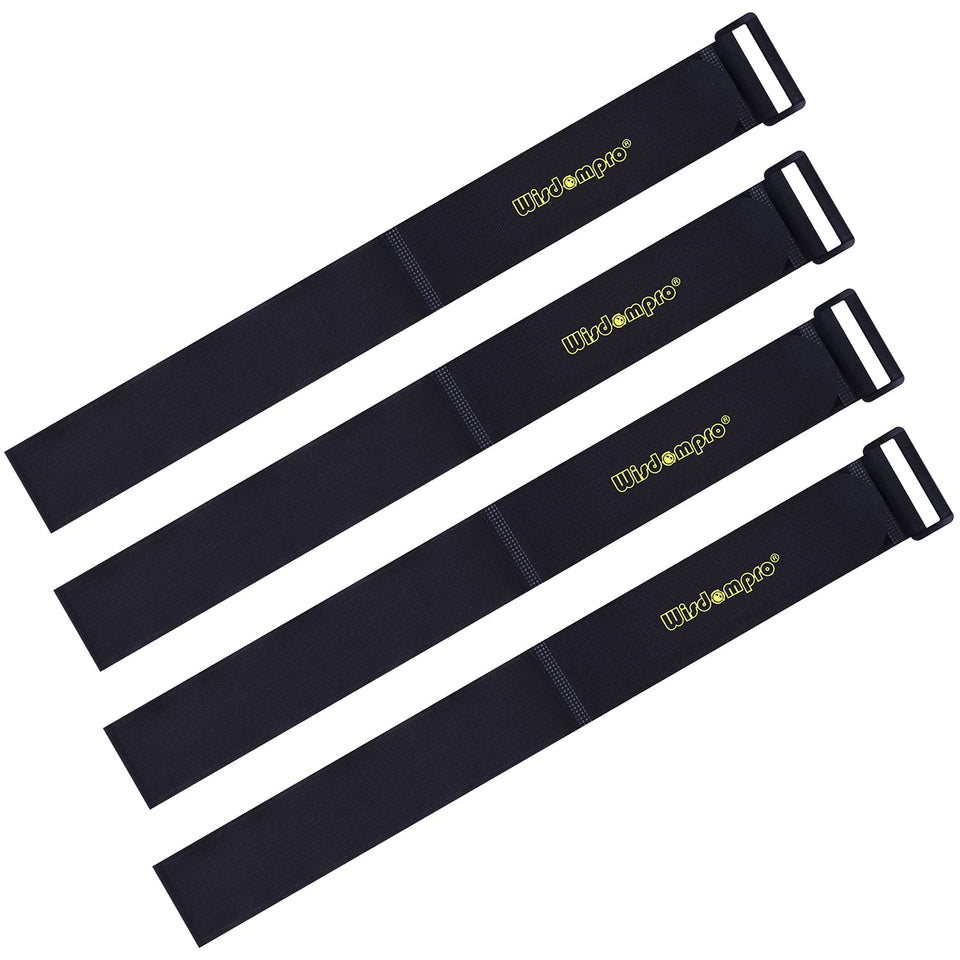 Wisdompro 2x37-inch hook-and-loop strap in use to secure large items for transport.