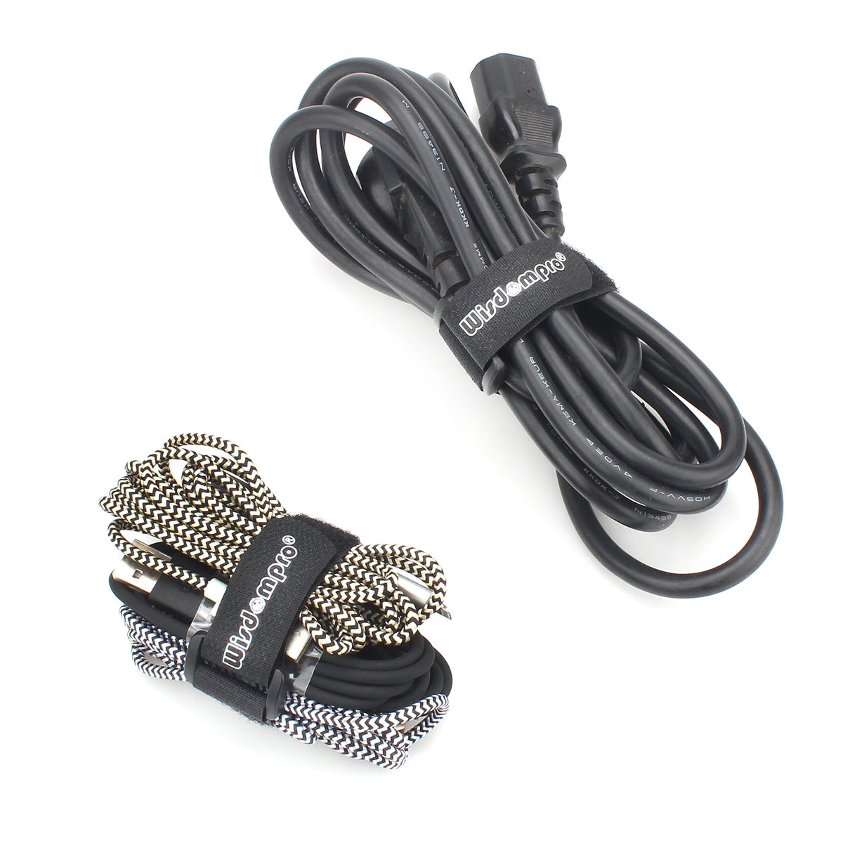 Wisdompro cable ties keeping gaming console cables organized.