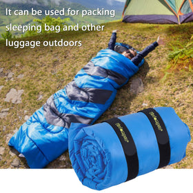 Wisdompro outdoor camping organizer strap keeps gear tidy on trips.