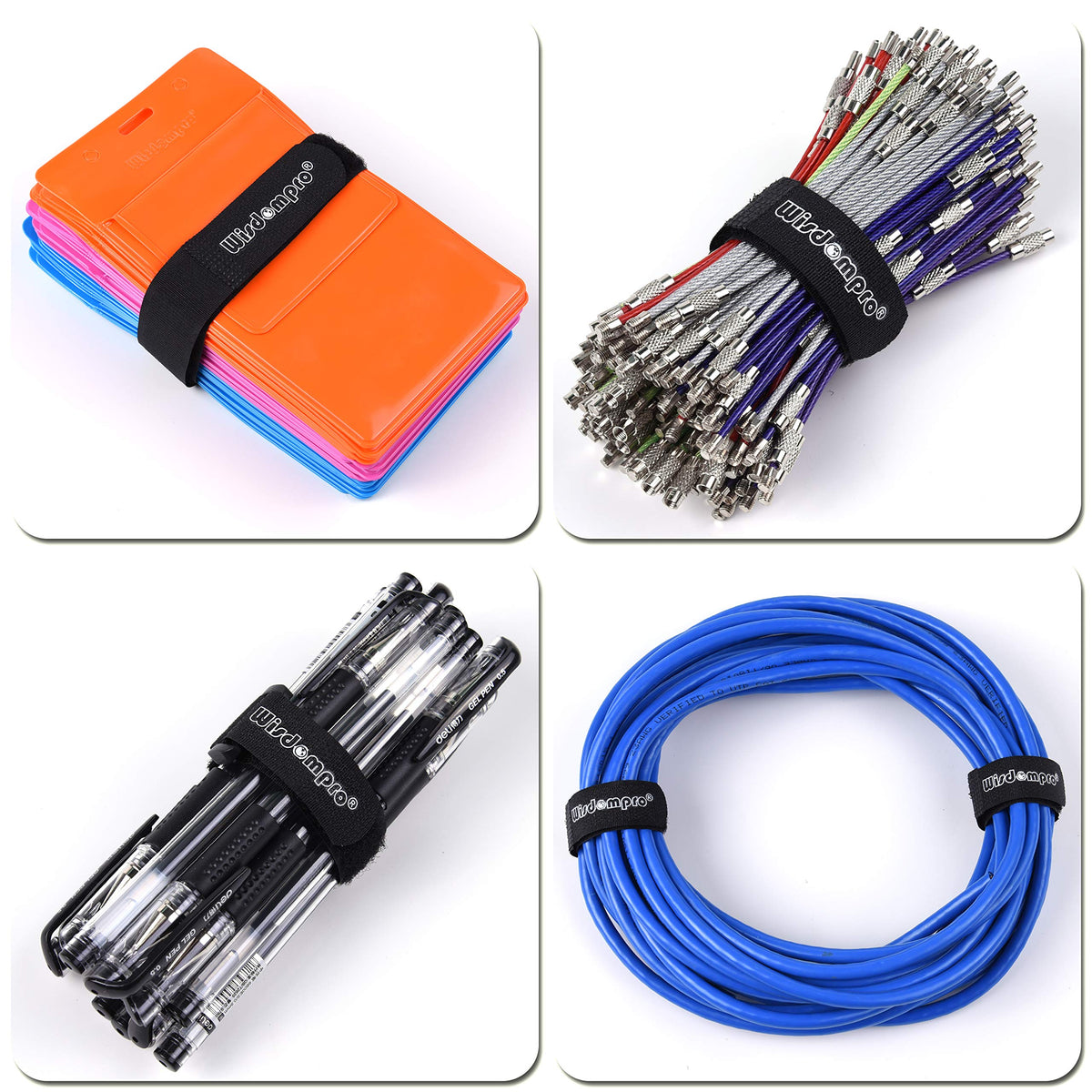 Wisdompro packaging highlights multiple lengths for versatile organizing.