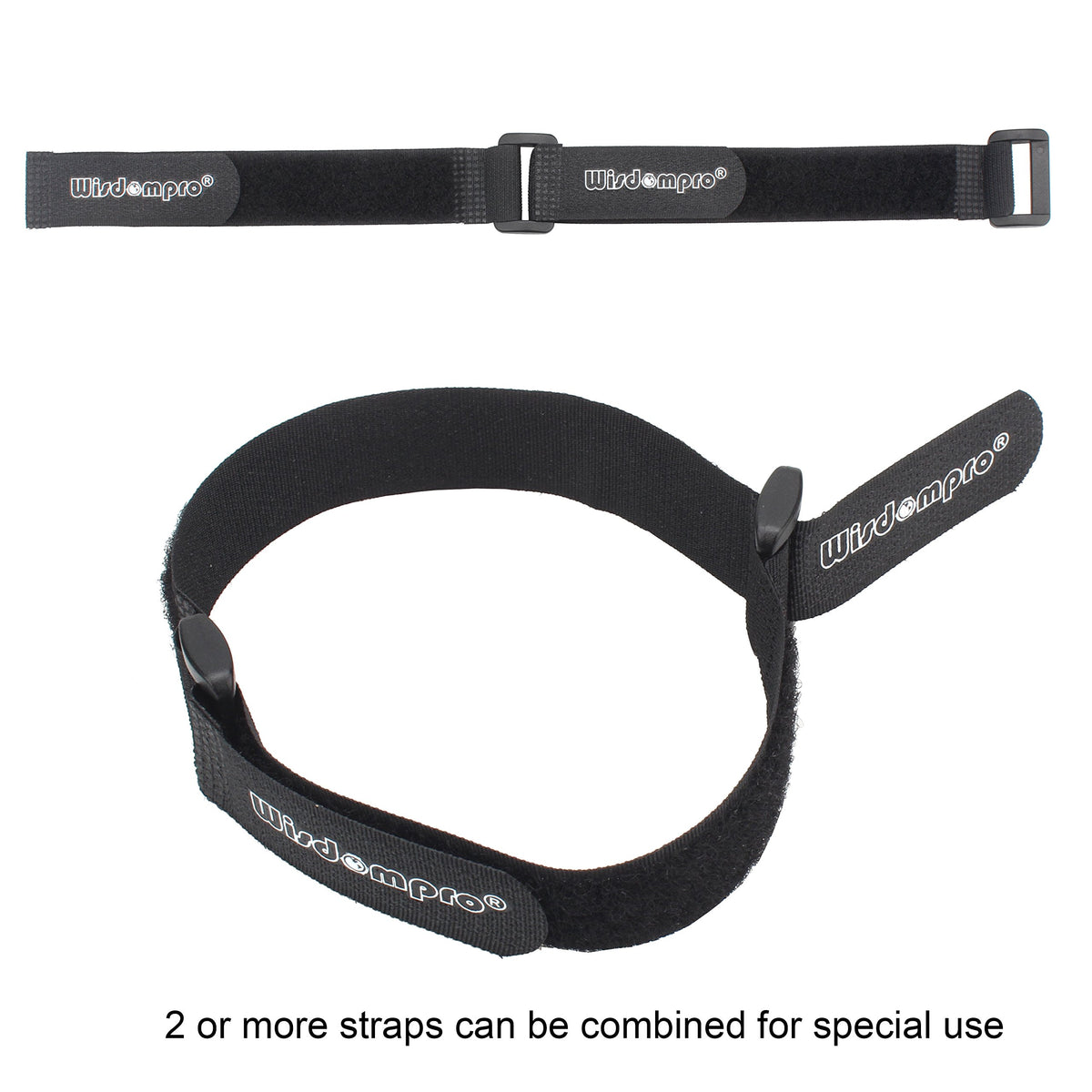 Wisdompro reusable ties tidying a power strip and electronics.