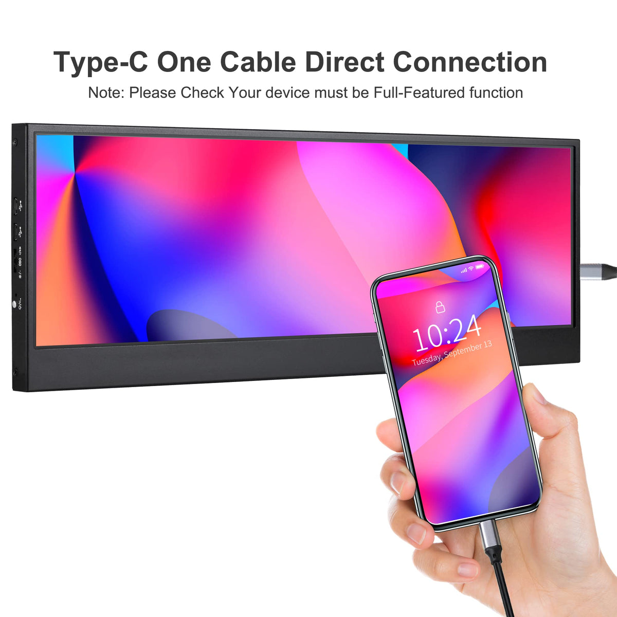 Wisecoco 14 inch 4K UHD touch monitor color detail test for accuracy