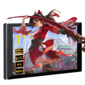 Wisecoco 7-inch FHD monitor displaying vivid colors for portable use