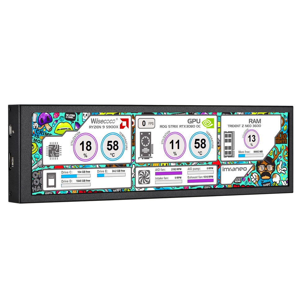 Wisecoco 8.8-inch secondary screen on desk for improved multitasking