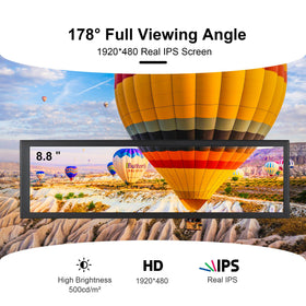 Wisecoco FHD IPS 1920x480 display delivers crisp CPU/GPU monitoring visuals