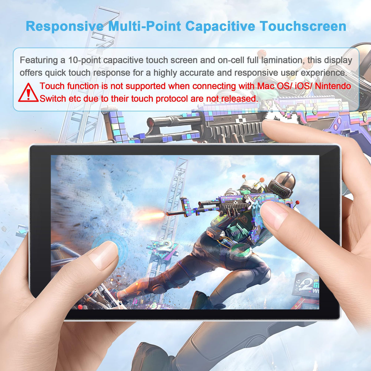 Wisecoco portable monitor with ultra-slim profile for travel