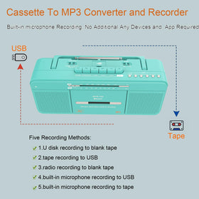 WISCENT USB port and control panel close-up for direct recording convenience