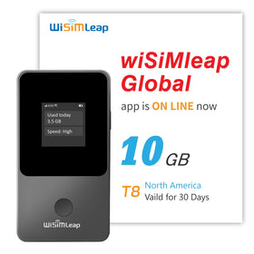 WISIMLEAP global travel hotspot with compact portable design for reliable internet abroad.