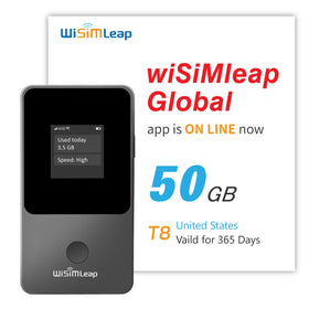 WISIMLEAP Pocket WiFi hotspot with CloudSIM for global connectivity