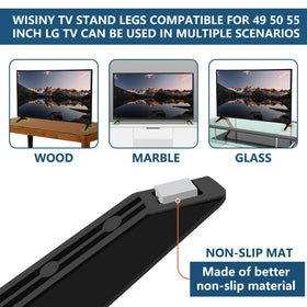WISINY legs next to ruler showing correct scale and compatibility