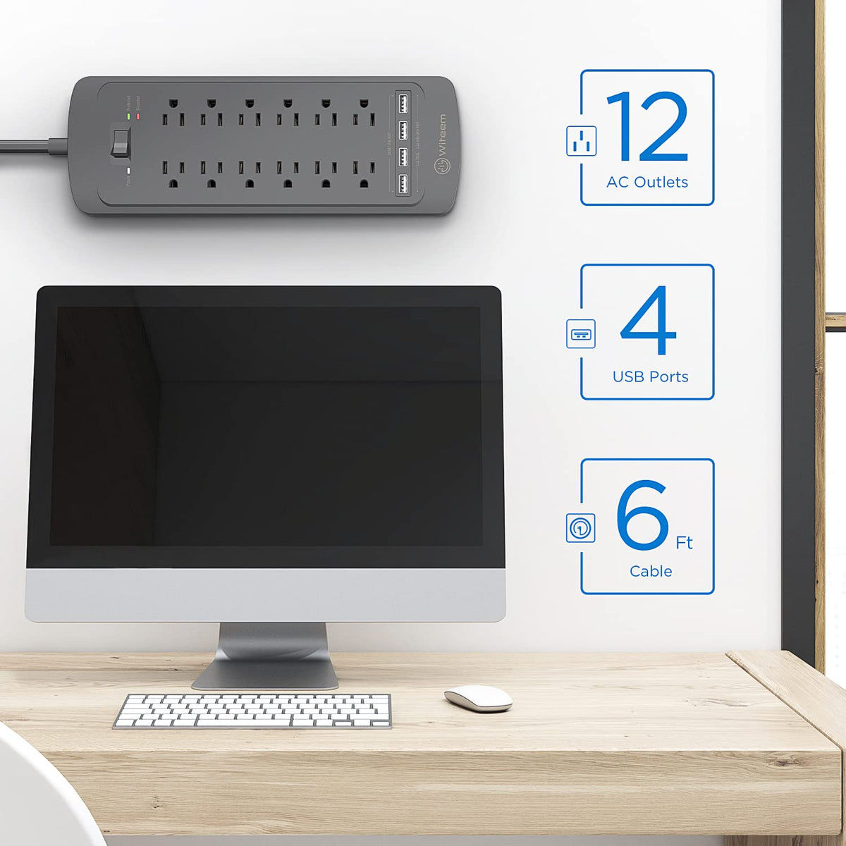 Witeem USB ports deliver fast charging up to 12W per port
