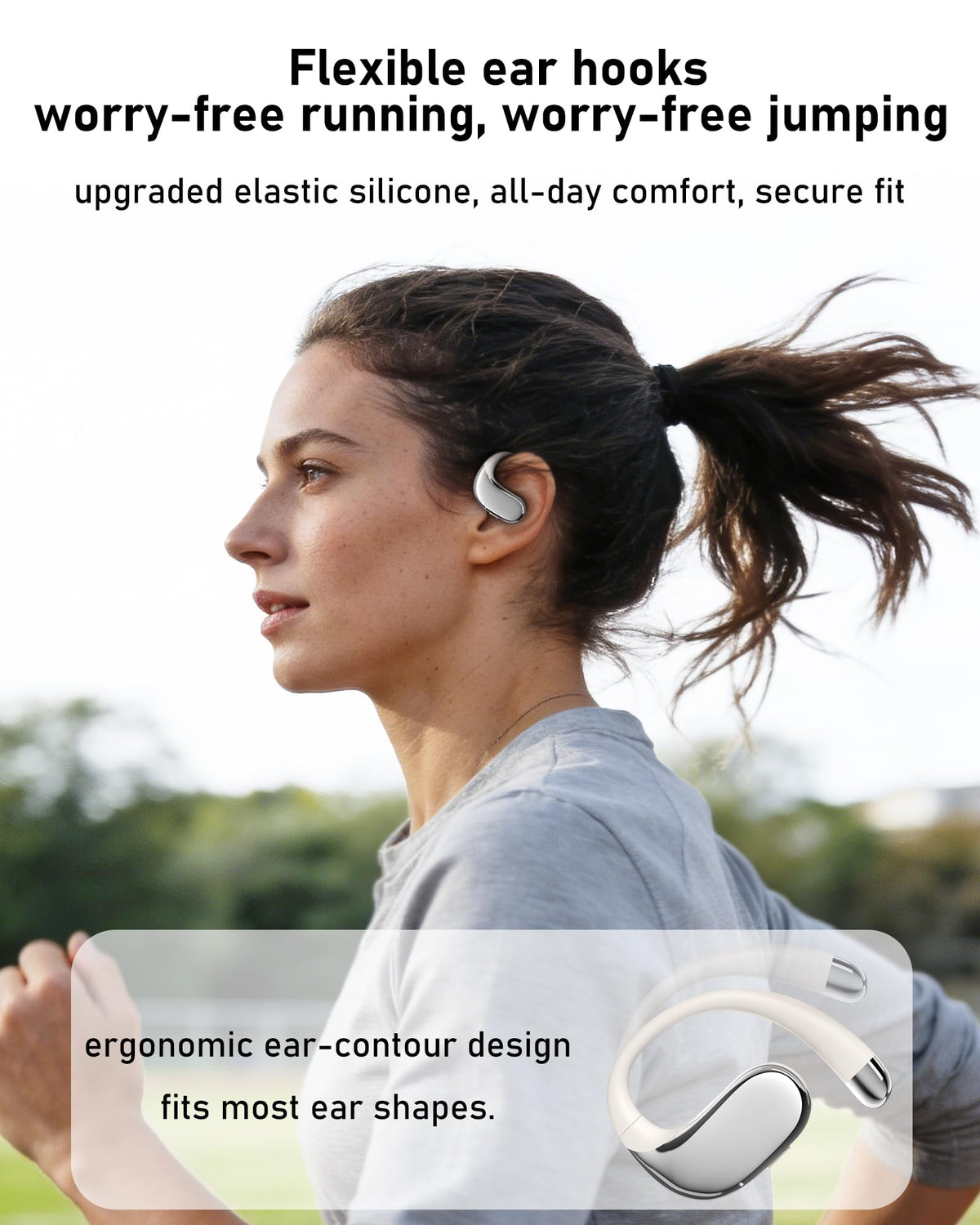 WIVTAK on cyclist demonstrating hands-free listening and situational awareness