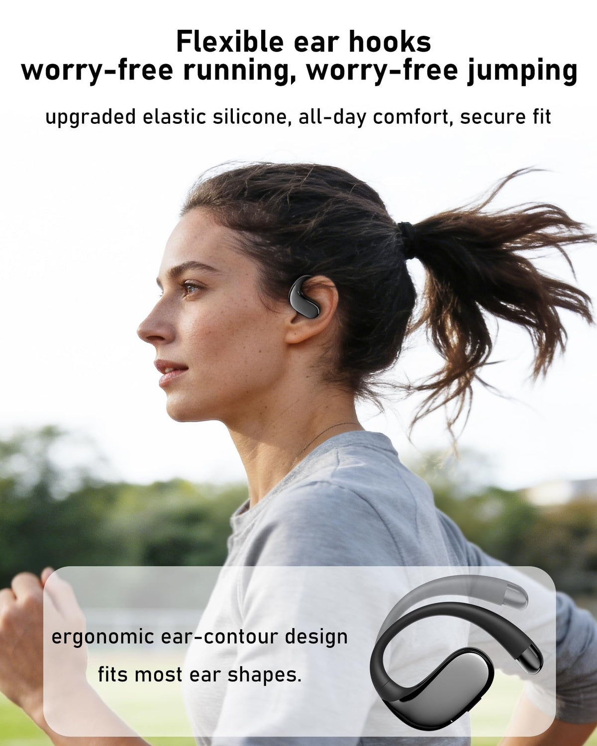Bluetooth 5.4 on WIVTAK open-ear headphones with fast pairing