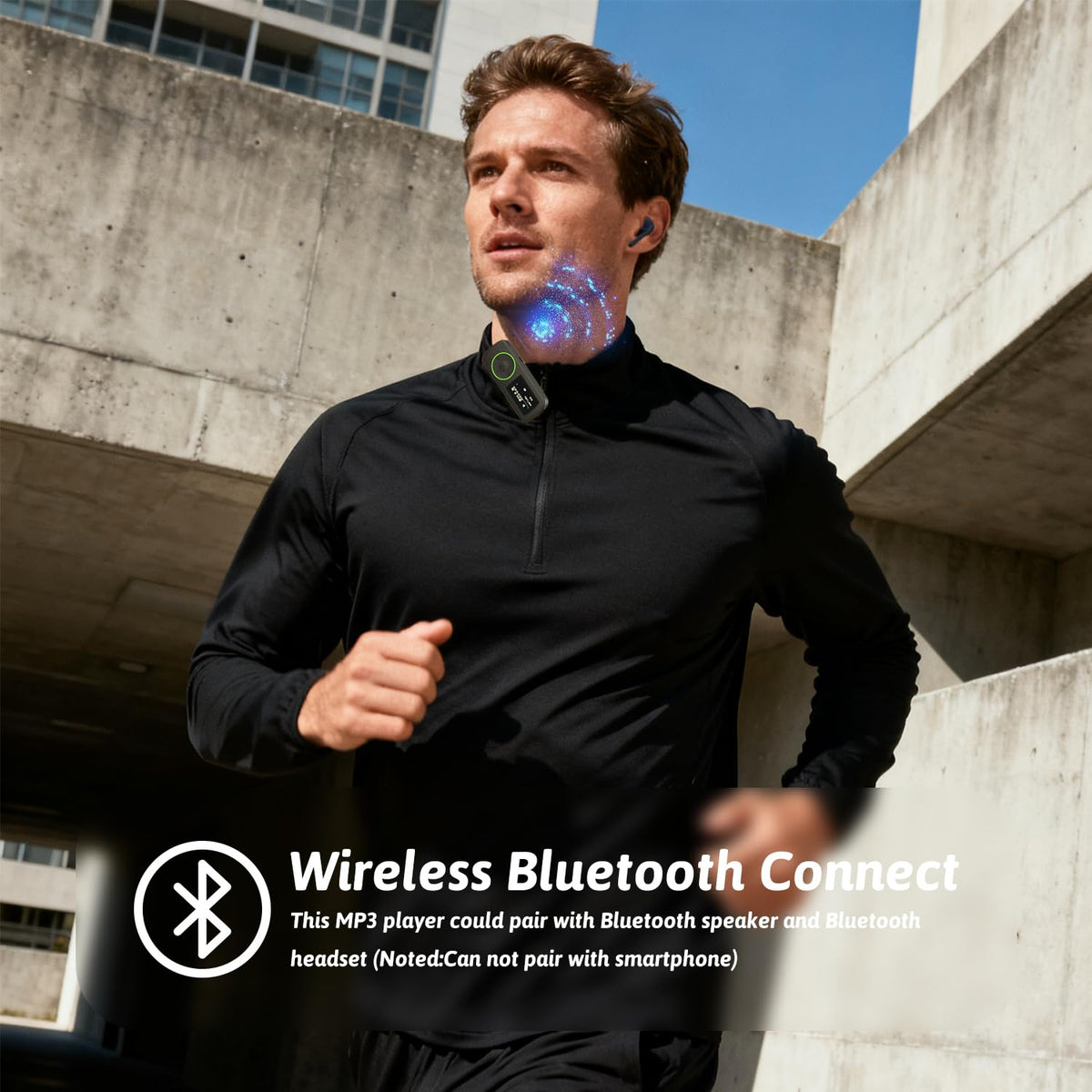 wiwoo clip detail attached to shirt delivering secure hands-free wear