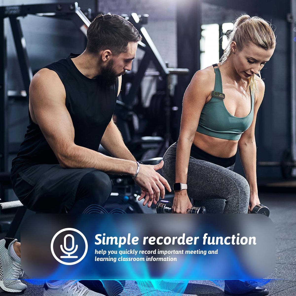 wiwoo running lifestyle clipped to shorts offering unobtrusive workout audio