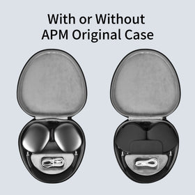 WIWU case with AirPods Max inside illustrating sleep mode battery saving