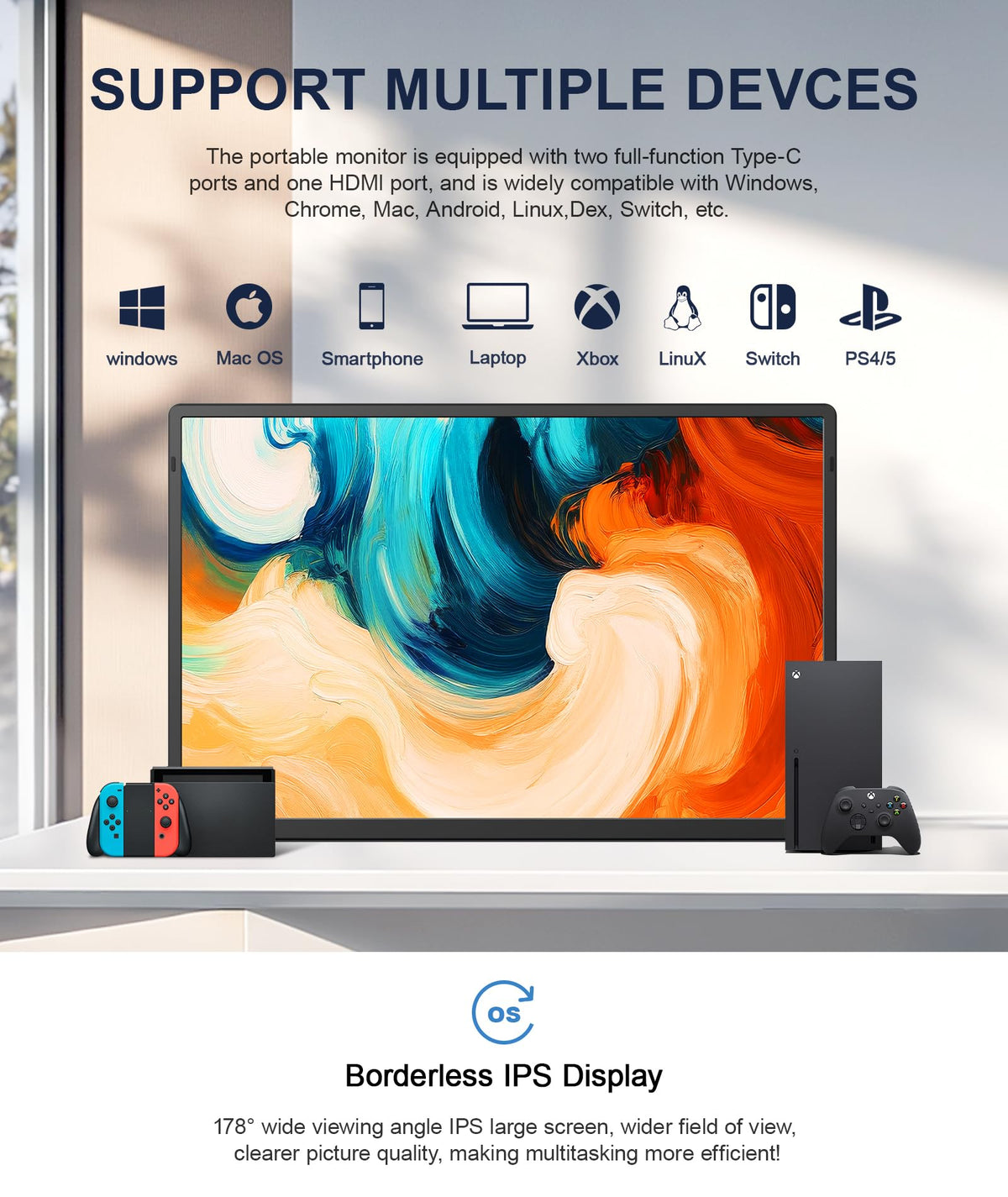 Wixzet 178-degree wide viewing angle keeps color accuracy from every seat