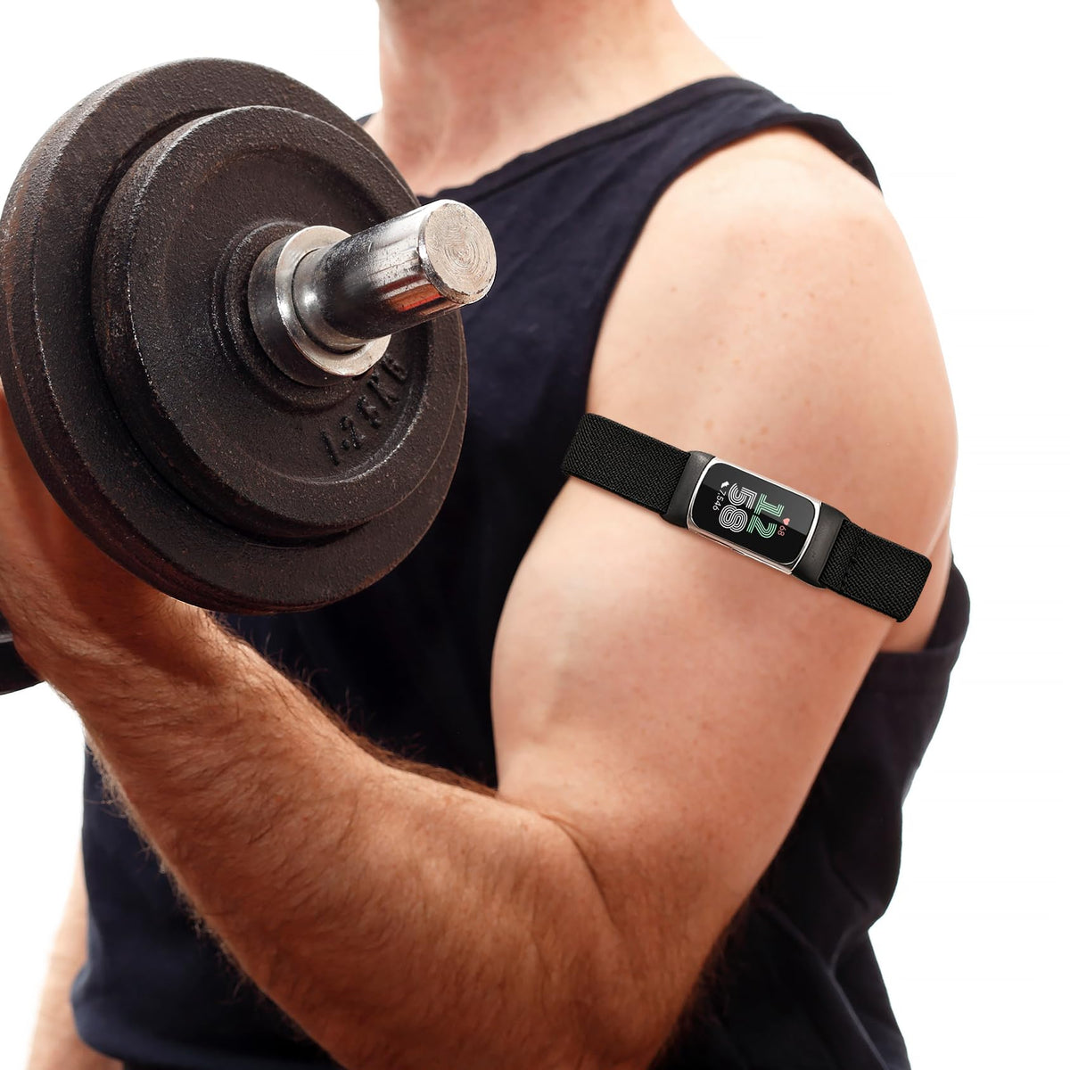 Wizvv band on forearm during workout showing stable placement benefit
