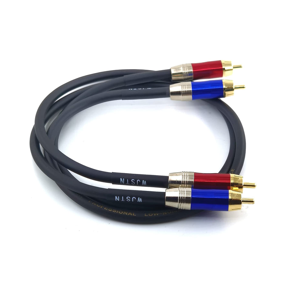 WJSTN RCA cable with gold-plated connectors delivering premium stereo sound