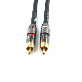 Internal view of WJSTN 020 RCA cable showing shielding layers.
