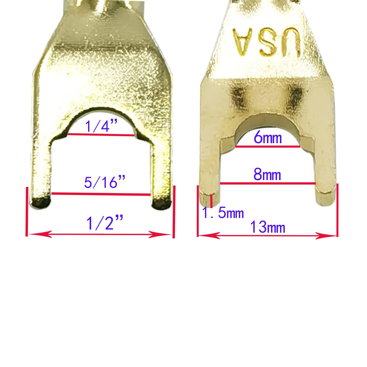 WJSTN red and black color-coded jumpers for correct speaker polarity identification
