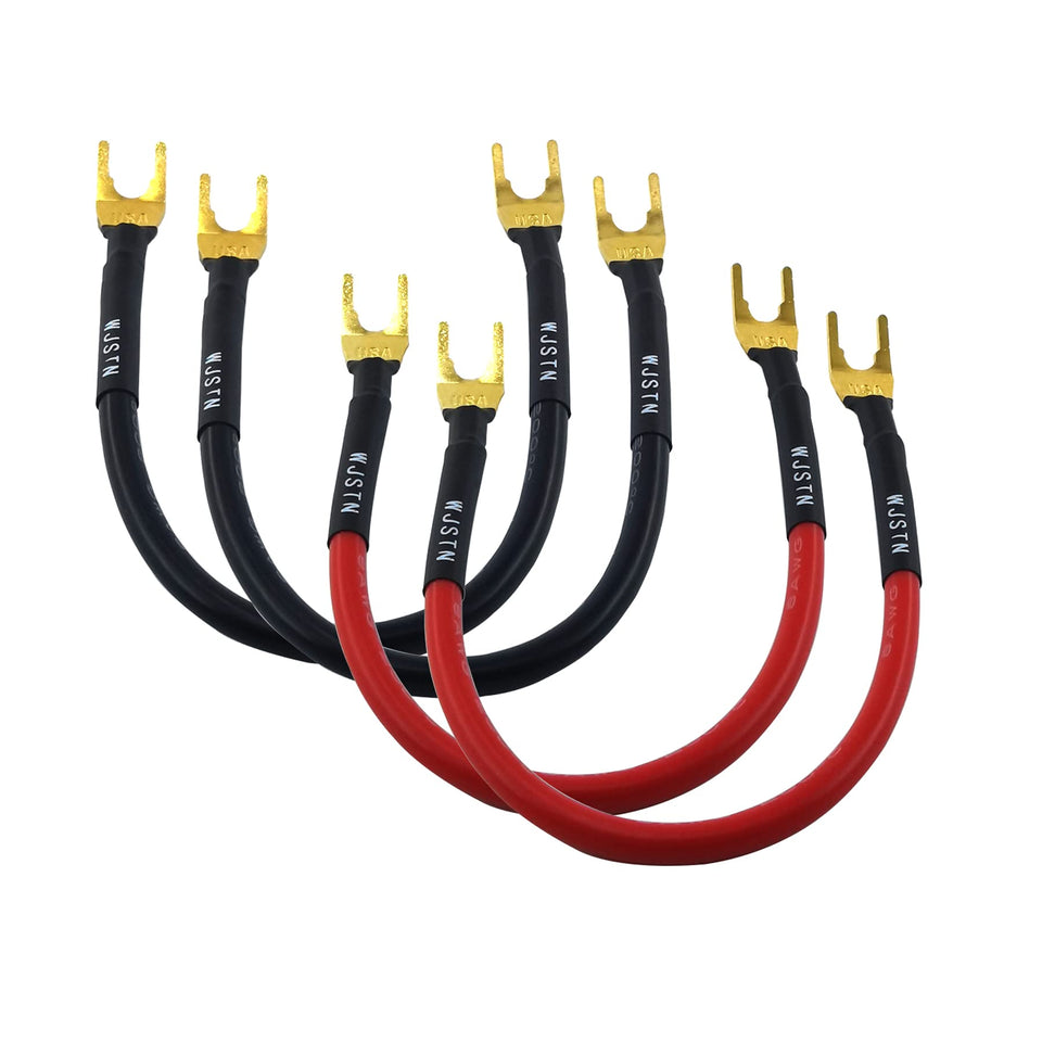 WJSTN front packaging showing four 8in spade jumper cables improving hookup clarity