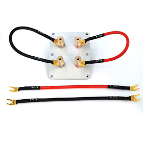 WJSTN cable beside ruler showing 8-inch length for tidy short speaker runs