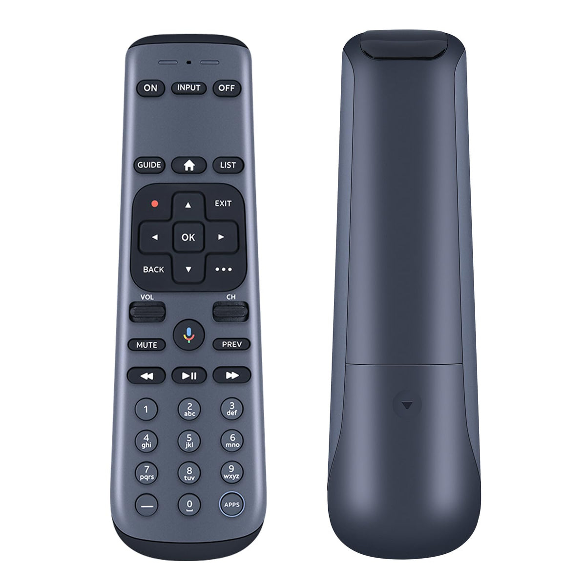 WKOLF RC83V remote front view, ideal for easy DIRECTV setup and voice search.
