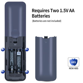 WKOLF remote back with battery compartment open for simple battery replacement benefit