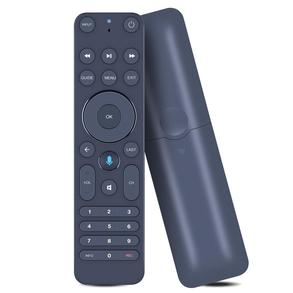 WKOLF remote front view showing full button layout and easy control benefit