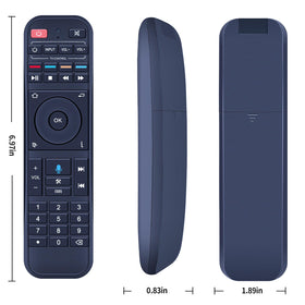 WKOLF Voice Remote for S7 Max highlighting upgraded chip for faster response.