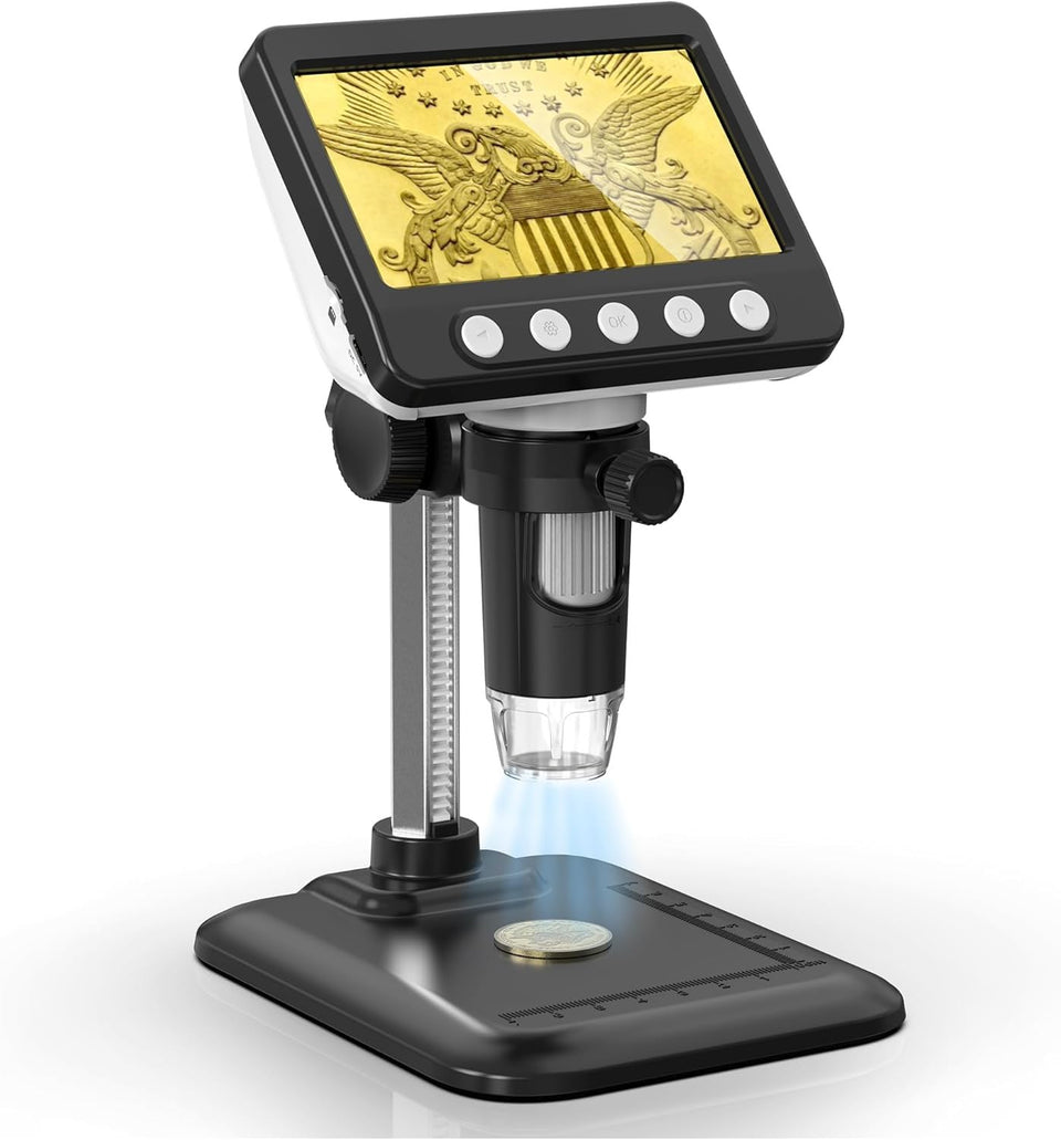 WKR front view with 4.3-inch LCD showing clear coin detail, easy viewing