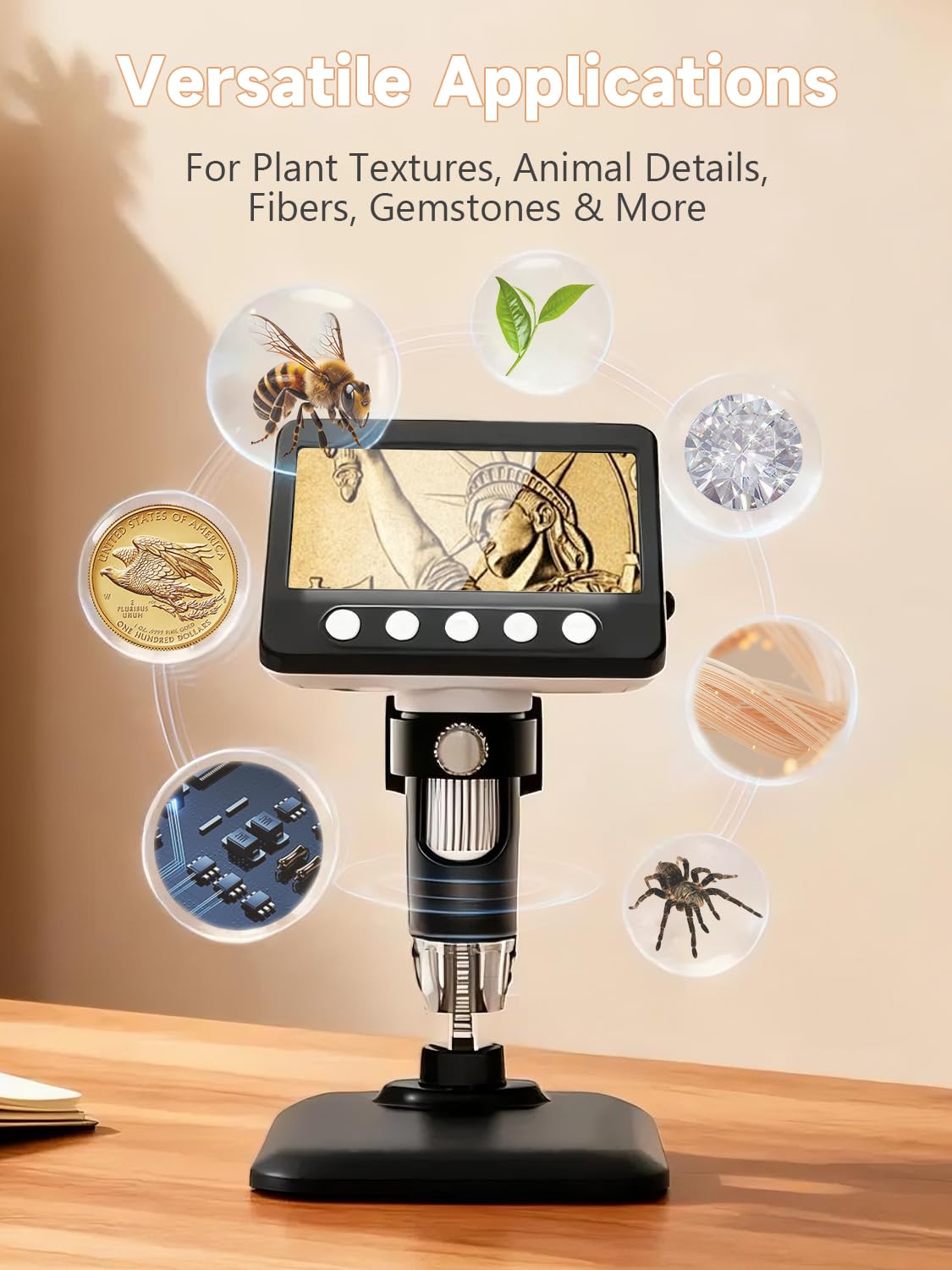WKR LED ring illuminated around lens highlighting even lighting advantage
