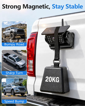 Wkzay 170-degree wide-angle lens provides comprehensive rear visibility.