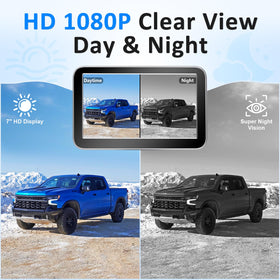 Wkzay 7-inch monitor display clear view for easy parking and hitching