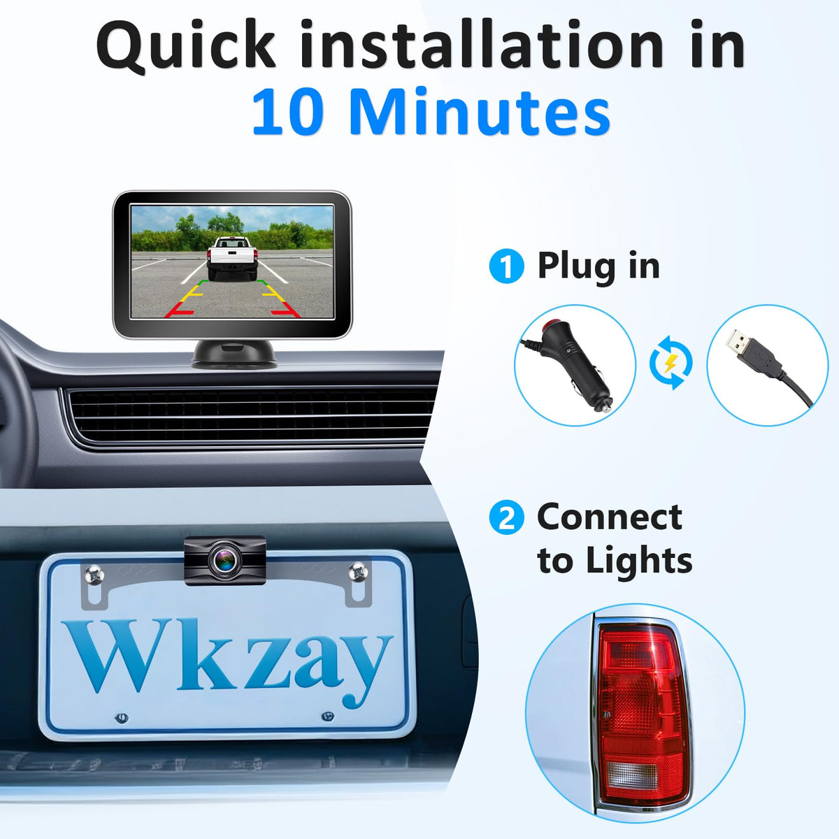 Wkzay auto color night vision enhances dusk and dawn driving clarity