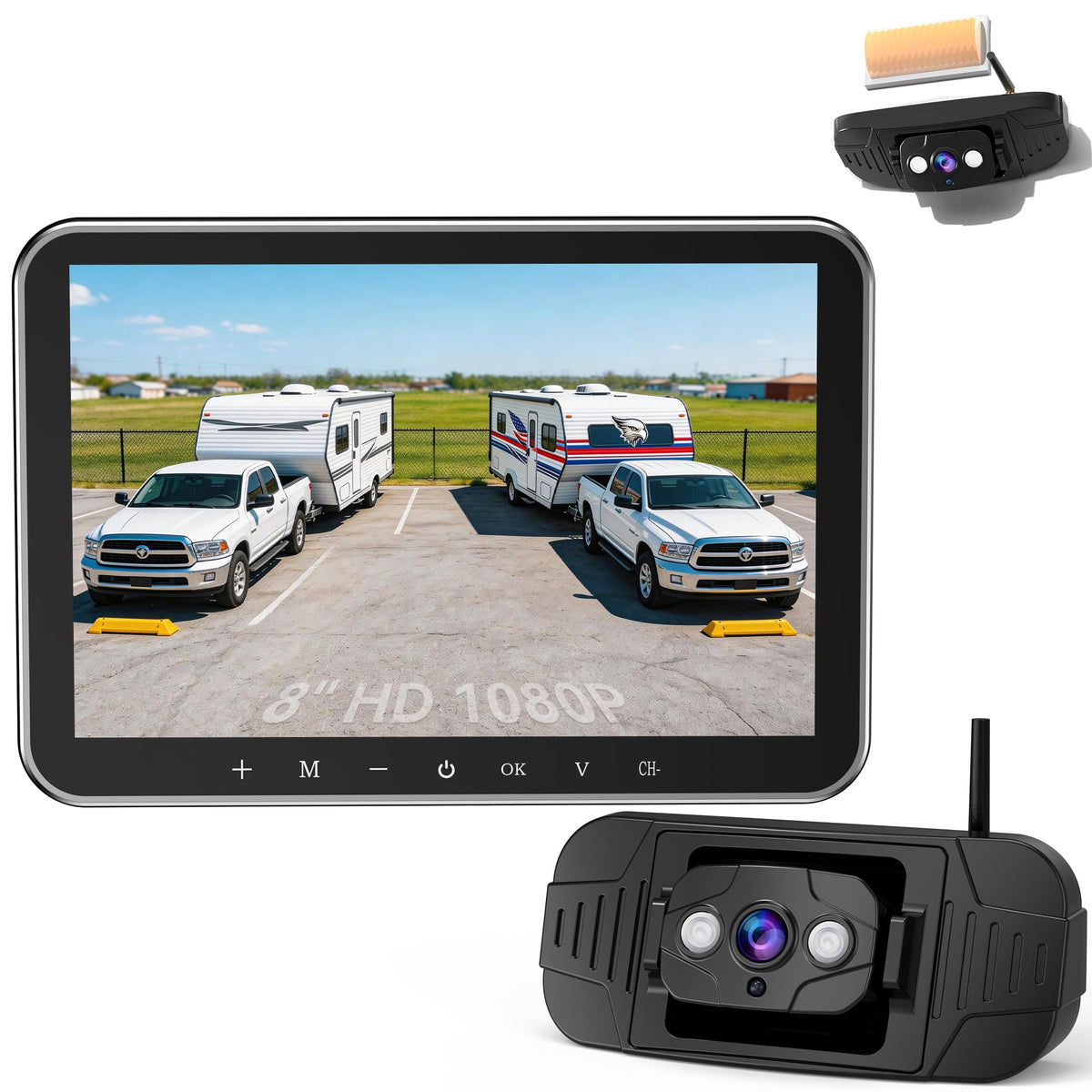 Wkzay Furrion-ready RV camera kit enables quick, tool-free install.