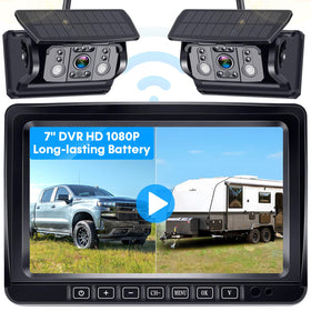 Wkzay HD 1080P front-view backup camera for clear night visibility during RV parking.