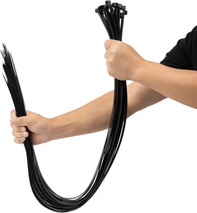 WLEAD black zip tie 35-inch length for high-tension outdoor projects