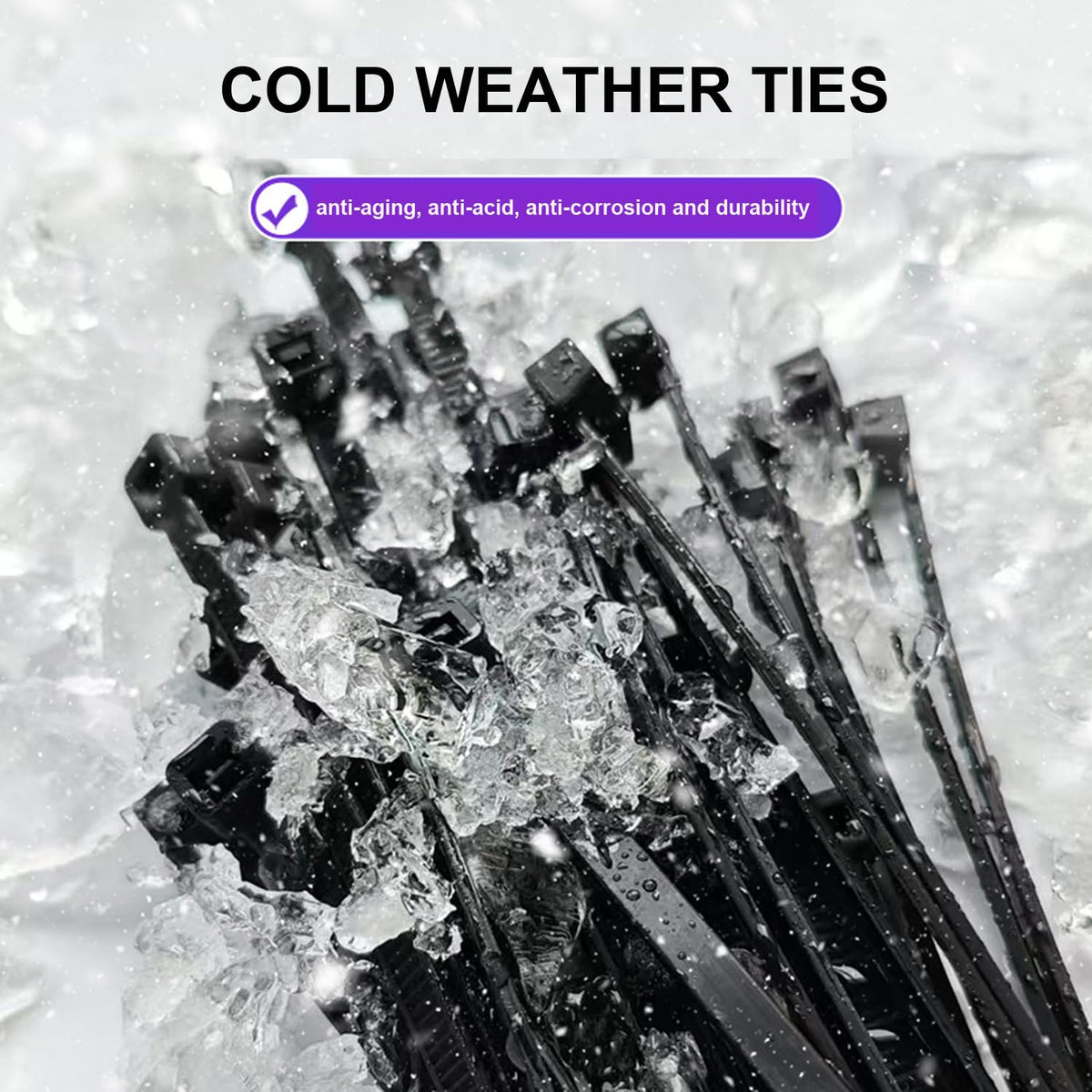 WLEAD UV-resistant zip ties withstand sun exposure for outdoor use